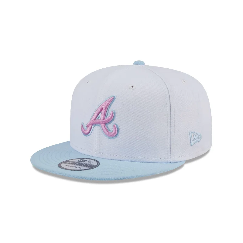 Men’s fitness watch accessory-Atlanta Braves Color Pack White 9FIFTY Snapback Hat