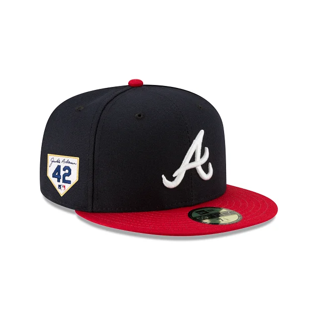 Men’s minimalist wallet accessory-Atlanta Braves Jackie Robinson Day 2024 59FIFTY Fitted Hat