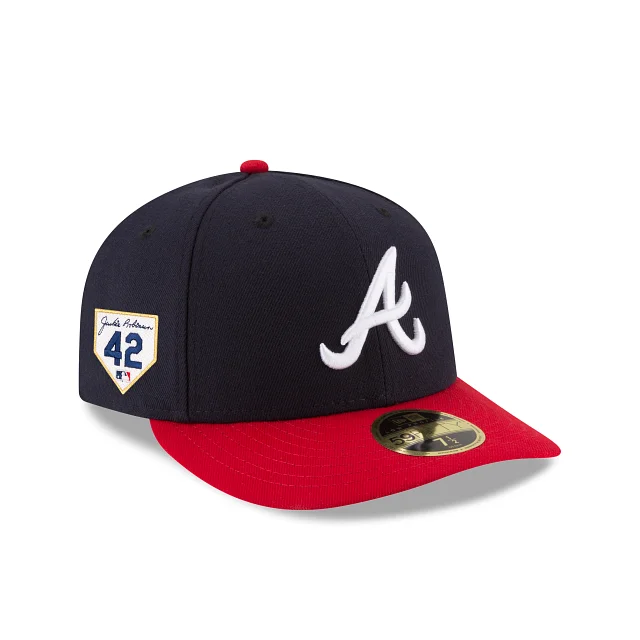 Men’s bifold wallet accessory-Atlanta Braves Jackie Robinson Day 2024 Low Profile 59FIFTY Fitted Hat