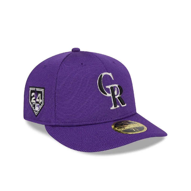 Men’s minimalist watch accessory-Colorado Rockies 2024 Spring Training Low Profile 59FIFTY Fitted Hat