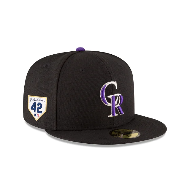 Men’s mirrored sunglasses accessory-Colorado Rockies Jackie Robinson Day 2024 59FIFTY Fitted Hat