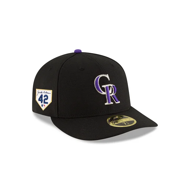 Men’s oversized scarf accessory-Colorado Rockies Jackie Robinson Day 2024 Low Profile 59FIFTY Fitted Hat