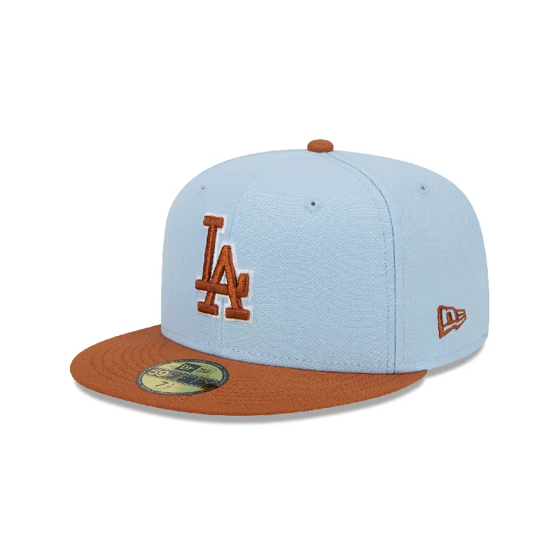 Men’s straw hat accessory-Los Angeles Dodgers Color Pack Glacial Blue 59FIFTY Fitted Hat