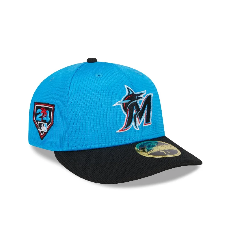 Men’s panama hat accessory-Miami Marlins 2024 Spring Training Low Profile 59FIFTY Fitted Hat