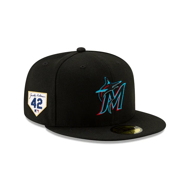 Men’s round sunglasses accessory-Miami Marlins Jackie Robinson Day 2024 59FIFTY Fitted Hat