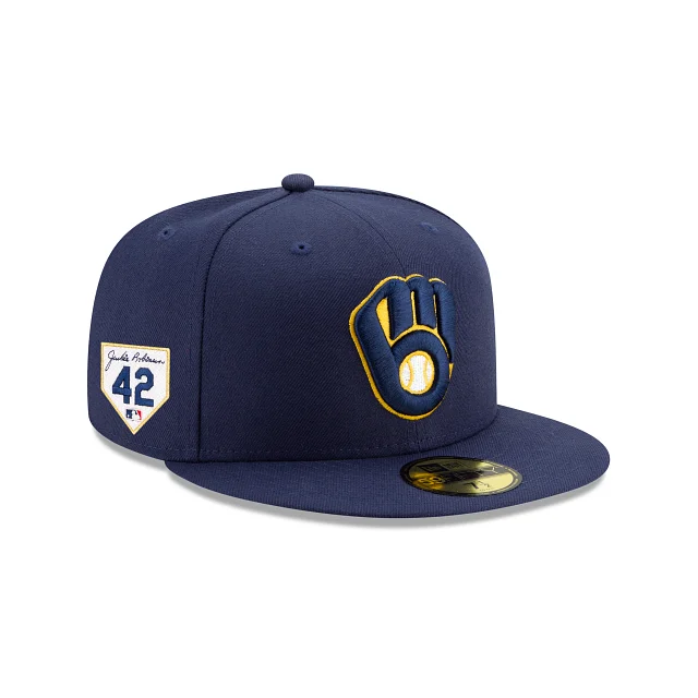 Men’s pocket square accessory-Milwaukee Brewers Jackie Robinson Day 2024 59FIFTY Fitted Hat