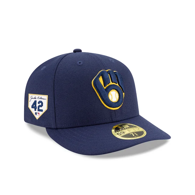 Men’s digital watch accessory-Milwaukee Brewers Jackie Robinson Day 2024 Low Profile 59FIFTY Fitted Hat