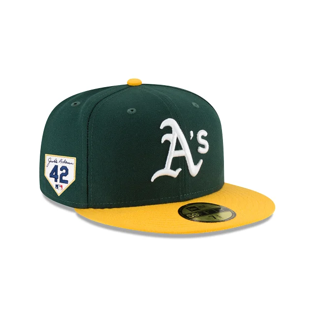 Men’s cozy scarf accessory-Oakland Athletics Jackie Robinson Day 2024 59FIFTY Fitted Hat