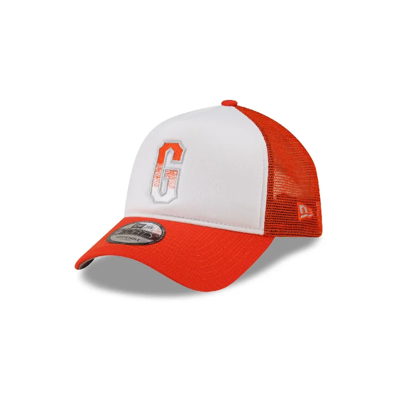 Men’s solid tie accessory-San Francisco Giants White Crown 9FORTY A-Frame Trucker Hat