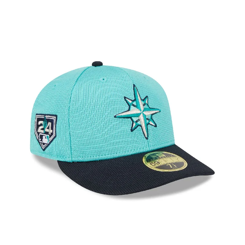 Men’s solid tie accessory-Seattle Mariners 2024 Spring Training Low Profile 59FIFTY Fitted Hat