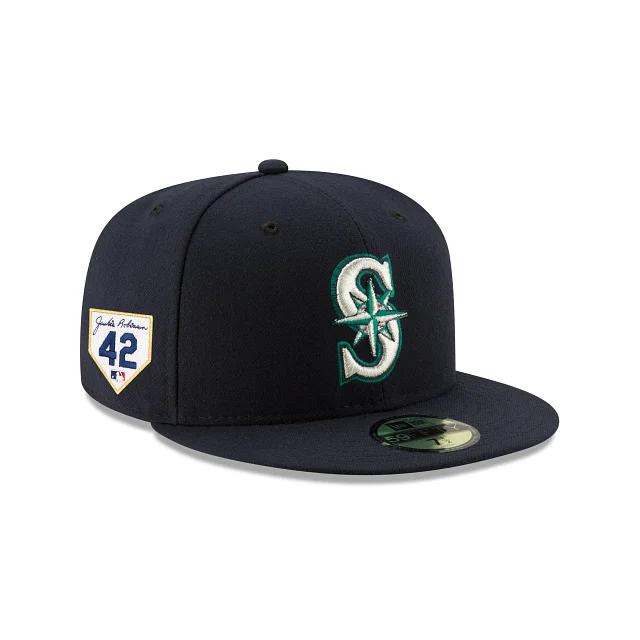 Men’s leather driving gloves-Seattle Mariners Jackie Robinson Day 2024 59FIFTY Fitted Hat