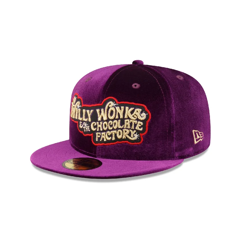 Men’s analog watch accessory-Willy Wonka Purple Velvet Alt 59FIFTY Fitted Hat