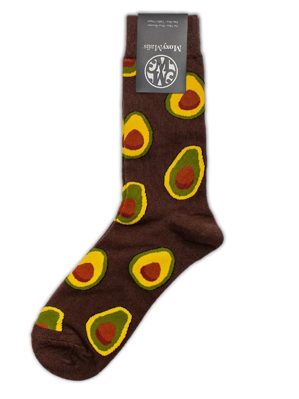 Men’s paisley pocket square-Avocados (Brown)