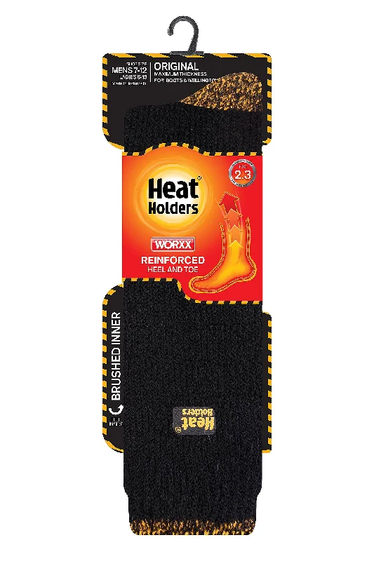 Men’s vintage watch accessory-Heat Holders Worxx® Men's Big/Tall Bruce Contrast Long Socks