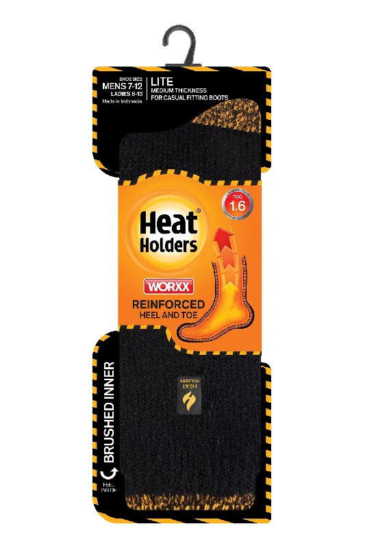 Men’s solid tie accessory-Heat Holders Worxx® Men's Big/Tall Hank LITE™ Contrast Socks