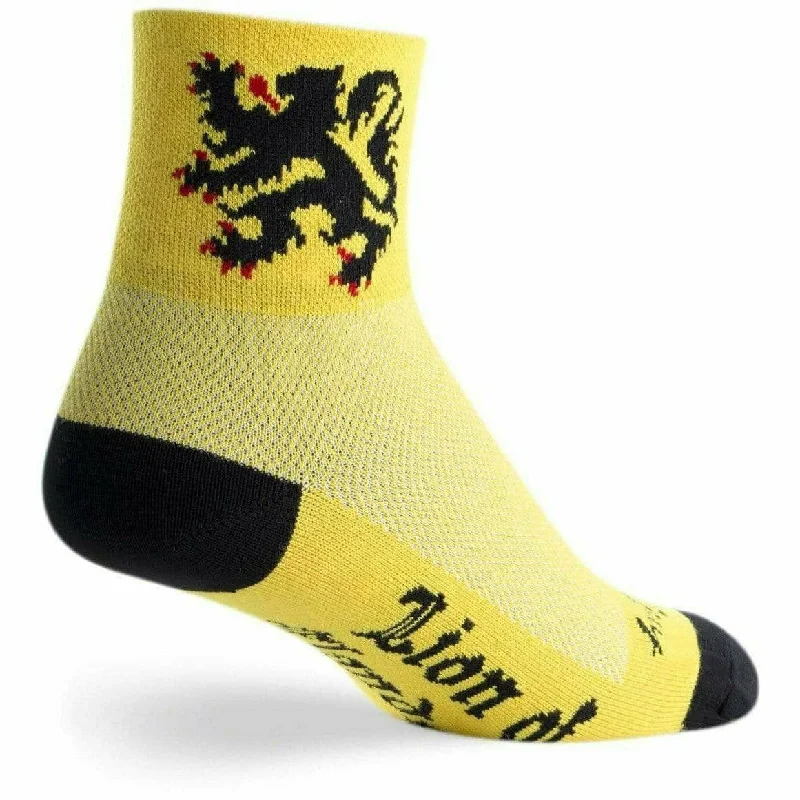 Men’s retro sunglasses accessory-SockGuy Lion Of Flanders Classic 3 Inch Crew Socks