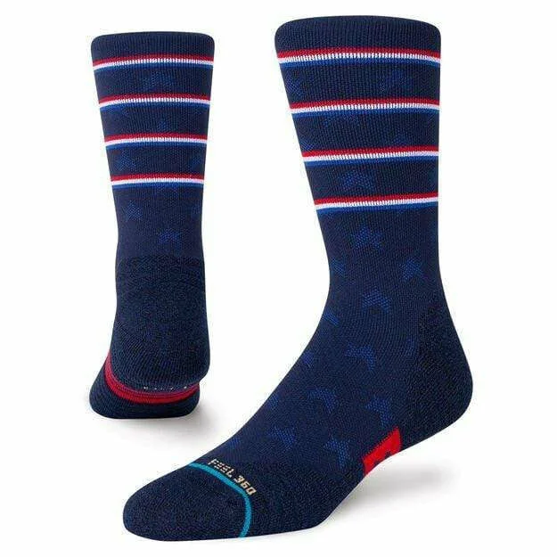 Men’s floral pocket square-Stance Independence Crew Socks