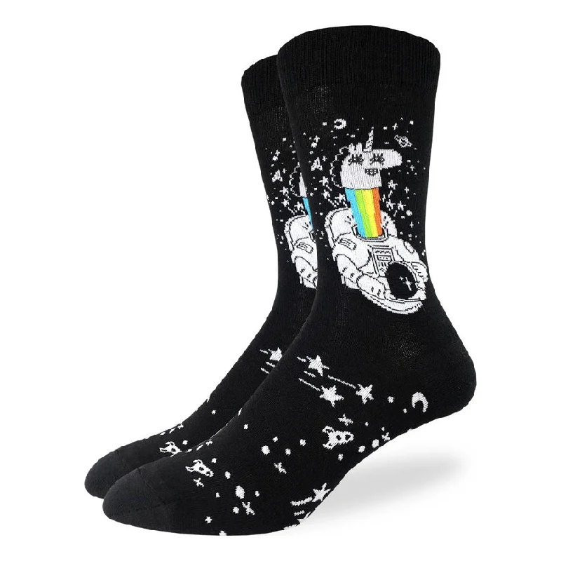 Men’s aviator sunglasses accessory-Unisex Astronaut Unicorn Socks