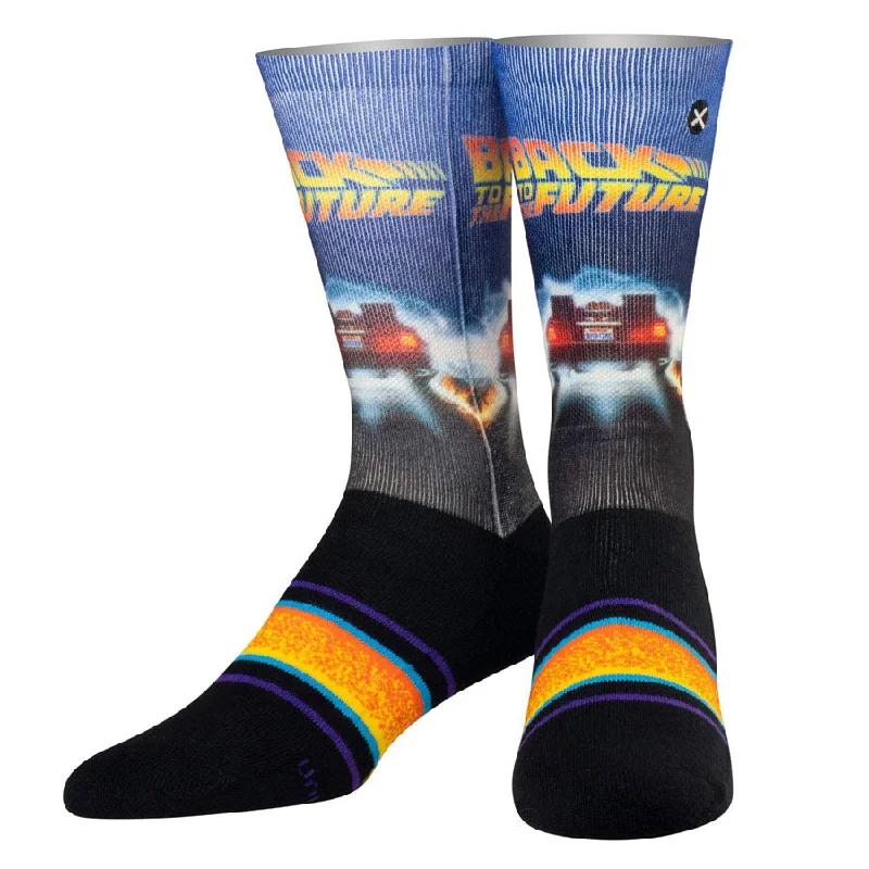 Men’s straw hat accessory-Unisex Back To The Future Back In Time Socks