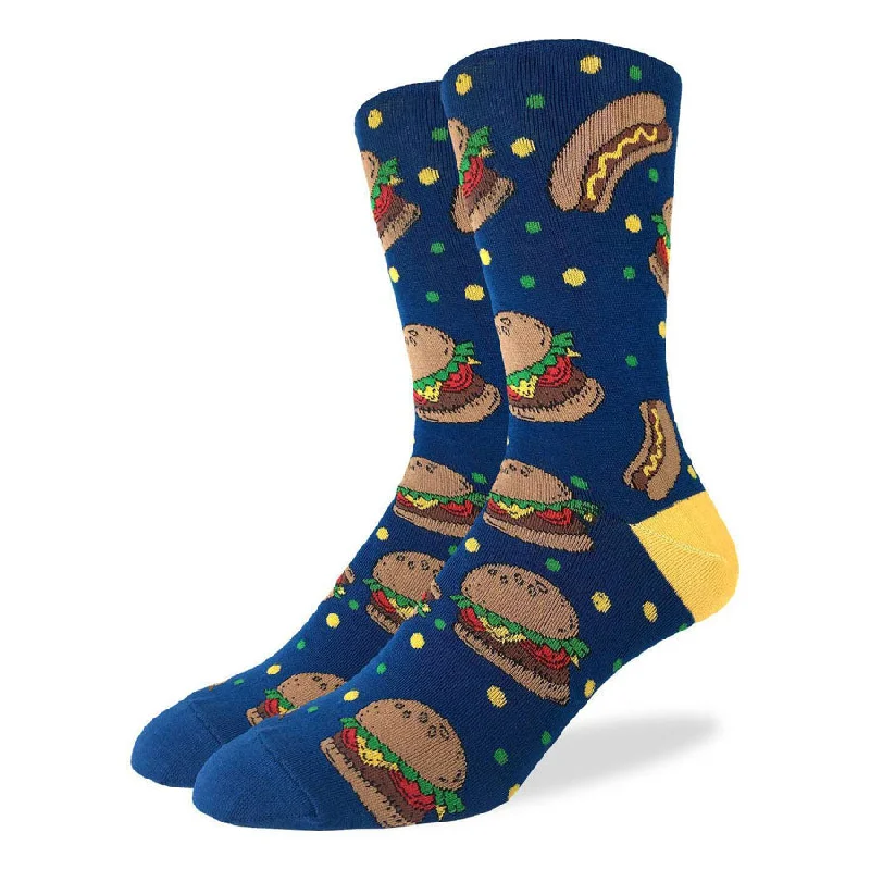 Men’s canvas belt accessory-Unisex Burgers and Hotdogs Socks