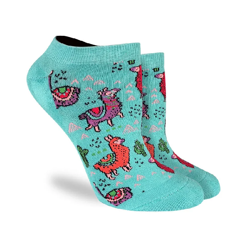 Men’s velvet pocket square-Unisex Fun Llamas Ankle Socks