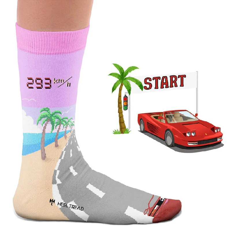 Men’s silk pocket square-Unisex OutRun Socks