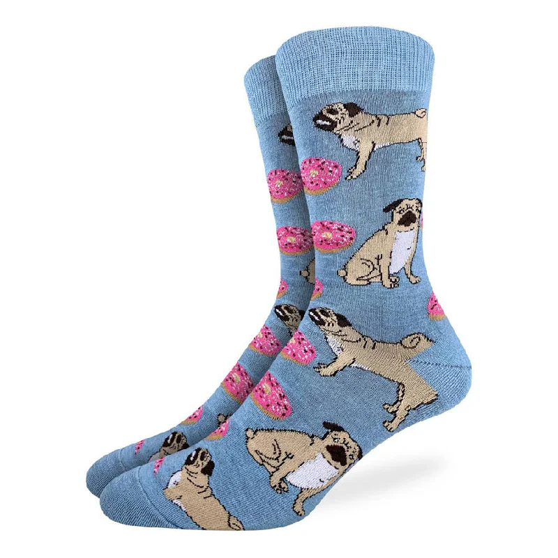 Men’s designer cufflinks accessory-Unisex Pugs and Donuts Socks