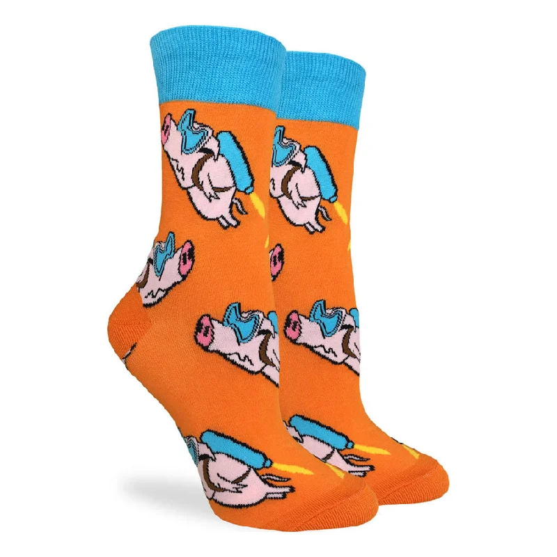 Men’s engraved cufflinks accessory-Unisex Rocket Pigs Socks