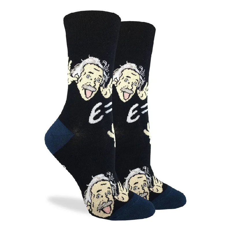 Men’s wool scarf accessory-Unisex Wacky Einstein Socks