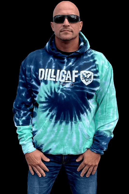 Men’s trendy fleece hoodie-Bad Ass Trippin' Tye Dye Pullover Hoodie