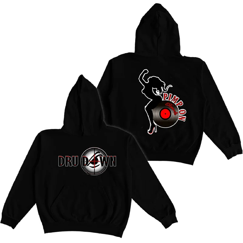 Men’s trendy cotton hoodie-Dru Down - Pimp On Records Hoodie