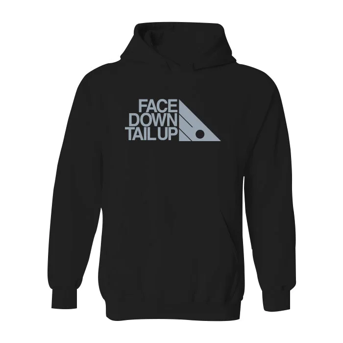 Men’s classic gray fleece-#FACEDOWNTAILUP Classic Heavy Hoodie - Gray Print