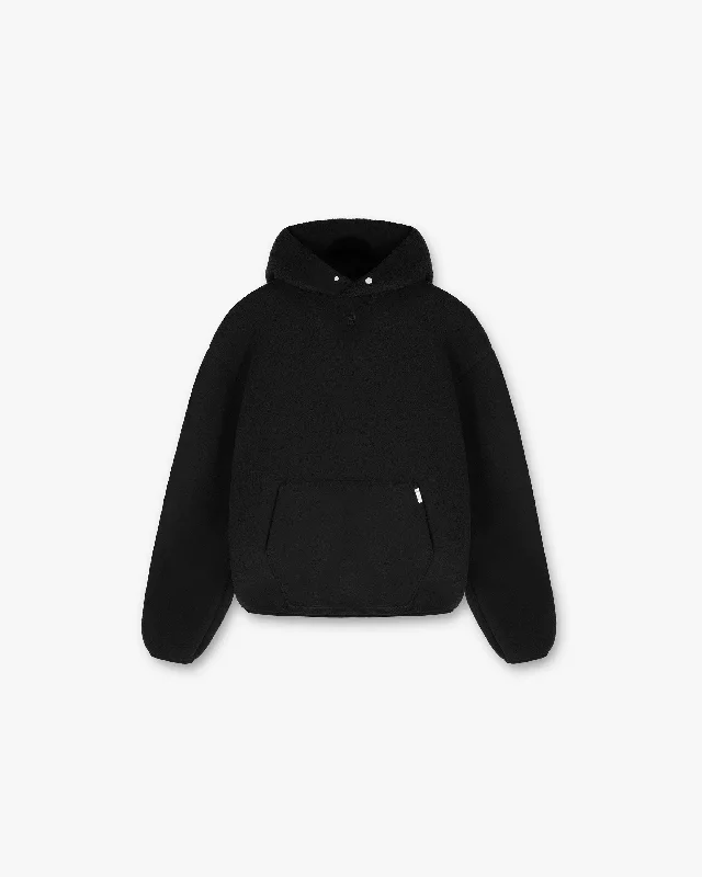 Men’s oversized fleece hoodie-Fleece Oversized Hoodie - Black