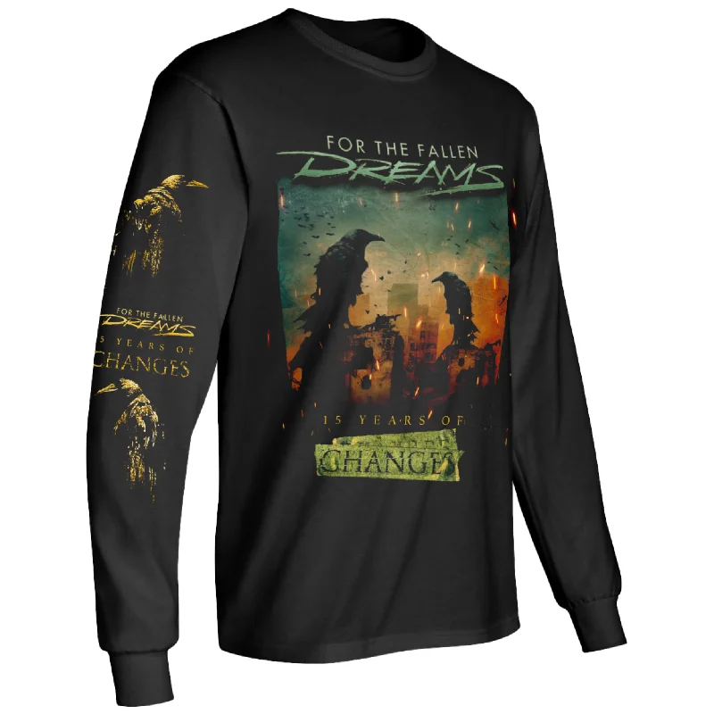 Men’s oversized pullover hoodie-For The Fallen Dreams - Changes Long Sleeve