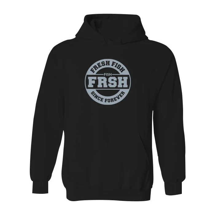 Men’s warm fleece pullover-#FRESHFISH Classic Heavy Hoodie - Gray Print