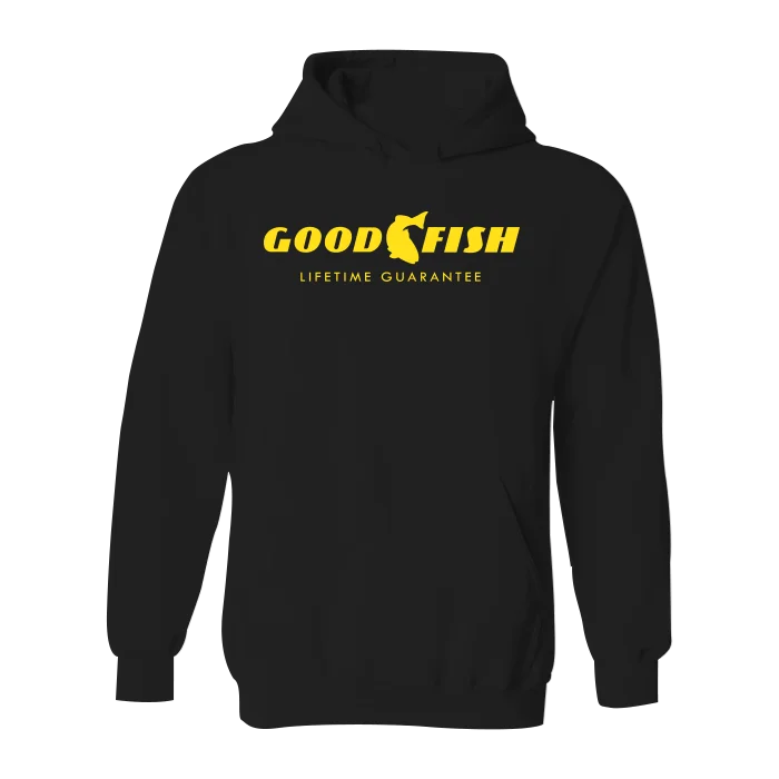 Men’s lightweight navy hoodie-#GOODFISH Classic Heavy Hoodie