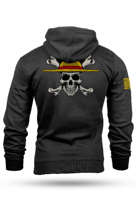 Men’s soft zip hoodie-Straw Hat - Hoodie