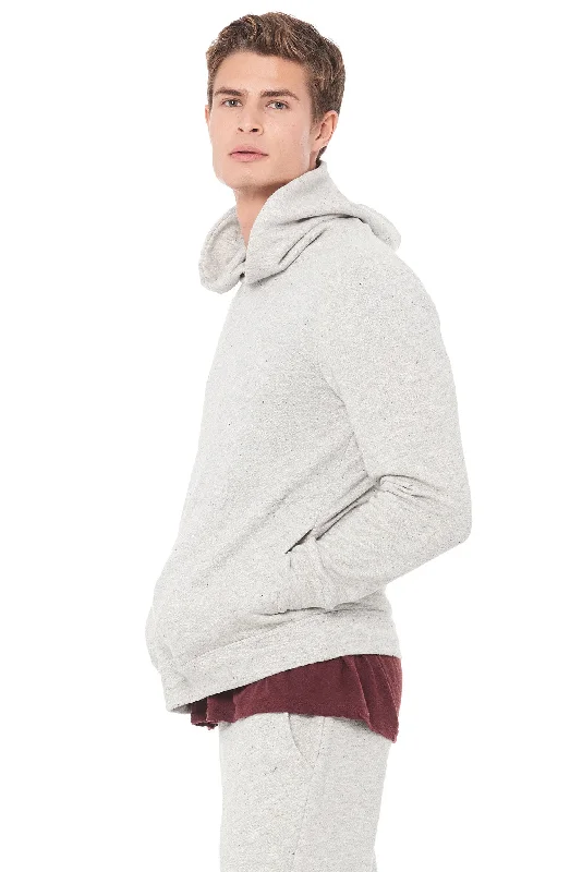 Men’s oversized athletic pullover-MEN'S LIGHT HEATHER GREY PULLOVER HOODIE