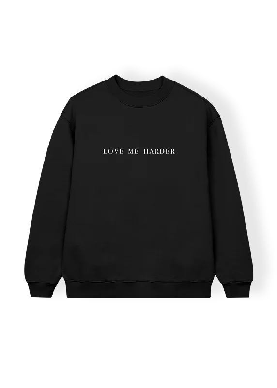 Men’s cozy pullover hoodie-love me harder crewneck