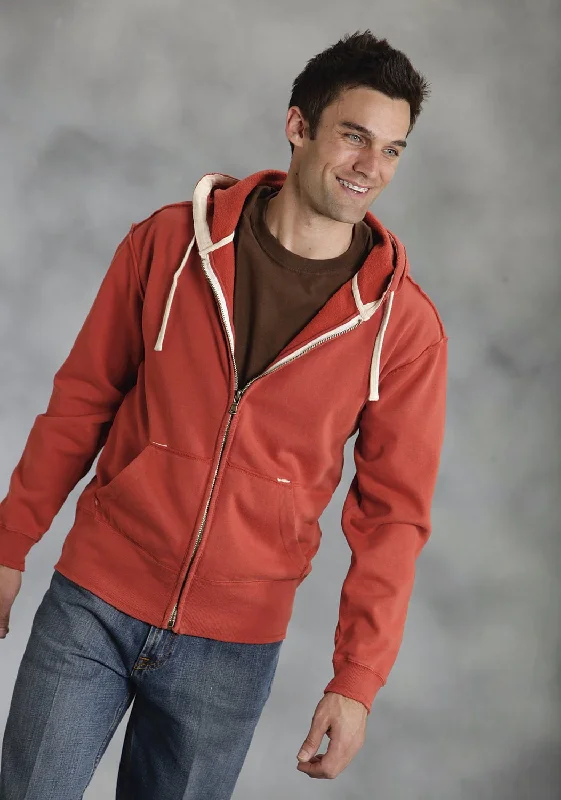 Men’s athletic performance hoodie-Ouray Mens Rust 100% Cotton USA Hoodie