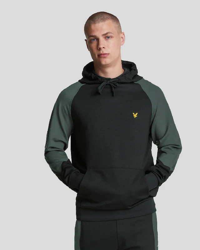 Men’s slim-fit gray hoodie-Sports Colour Block Hoodie