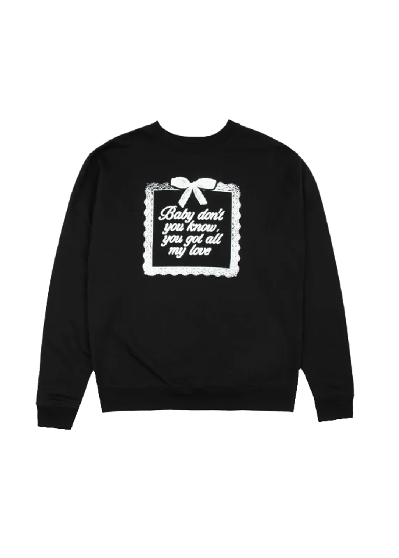 Men’s cozy fleece zip-yours truly 10th anniversary all my love crewneck