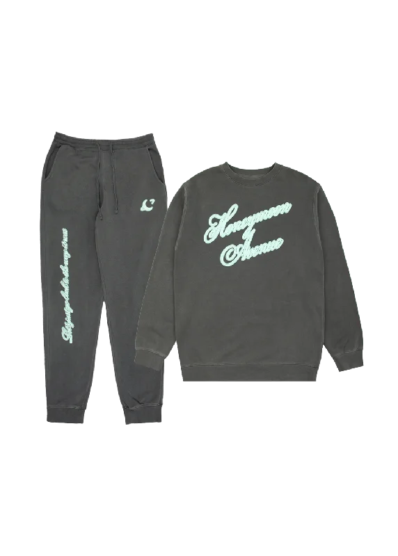 Men’s soft fleece hoodie-yours truly 10th anniversary honeymoon avenue crewneck + sweatpants