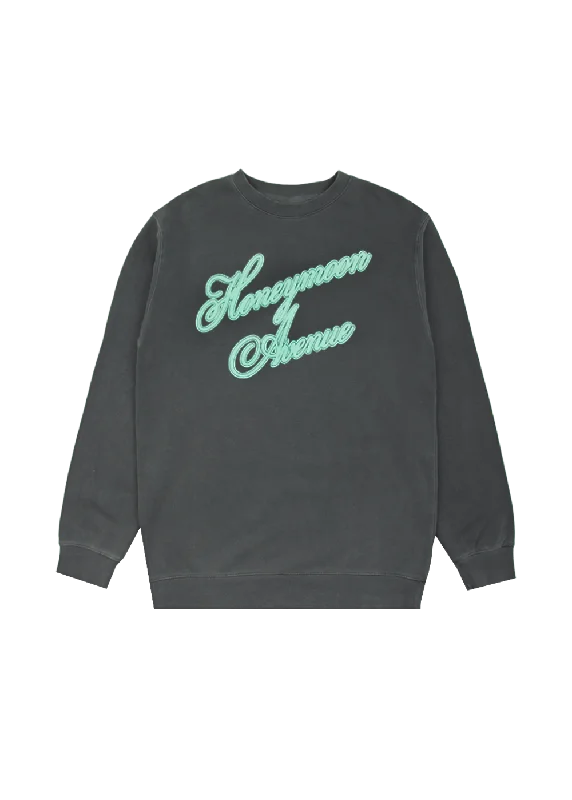 Men’s lightweight navy hoodie-yours truly 10th anniversary honeymoon avenue crewneck