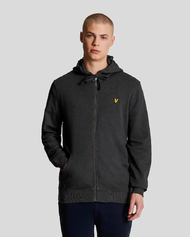 Men’s warm printed hoodie-Zip Through Hoodie