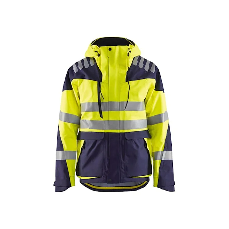 Men’s slim-fit parka jacket-Blaklader 4490 Hi-Vis Evolution Waterproof Shell Jacket