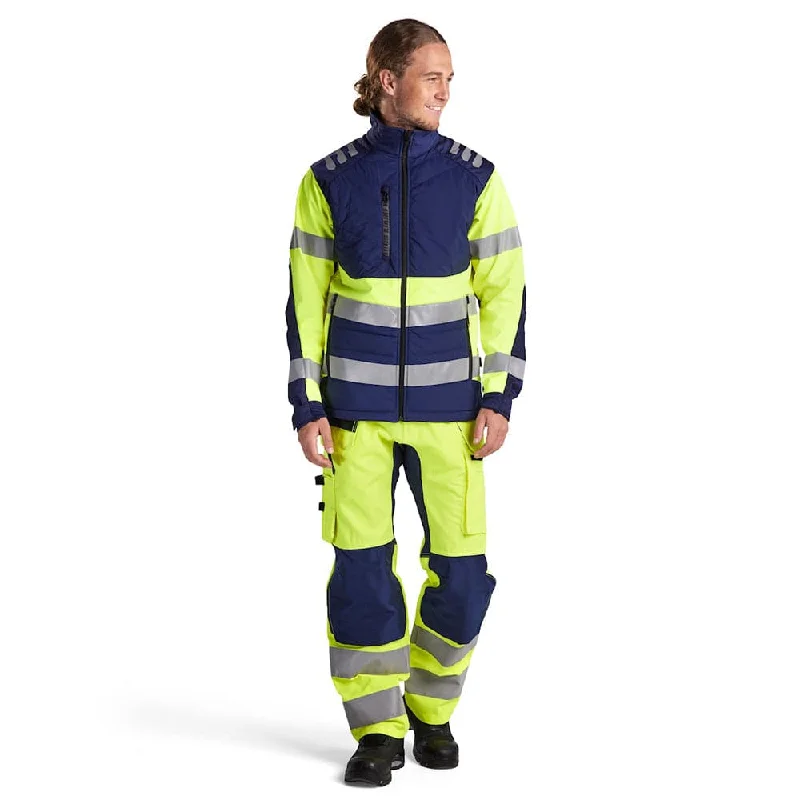 Men’s soft rain jacket-Blaklader 4497 Hi-Vis Waterproof Windproof Softshell Jacket