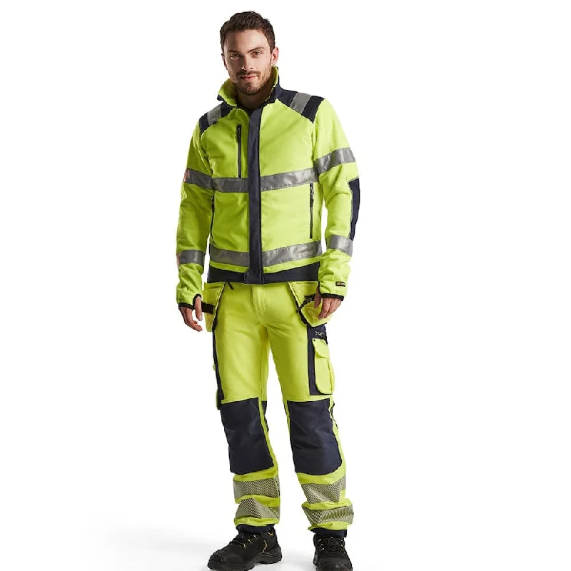 Men’s casual bomber jacket-Blaklader 4888 Hi-Vis Windproof Fleece Jacket