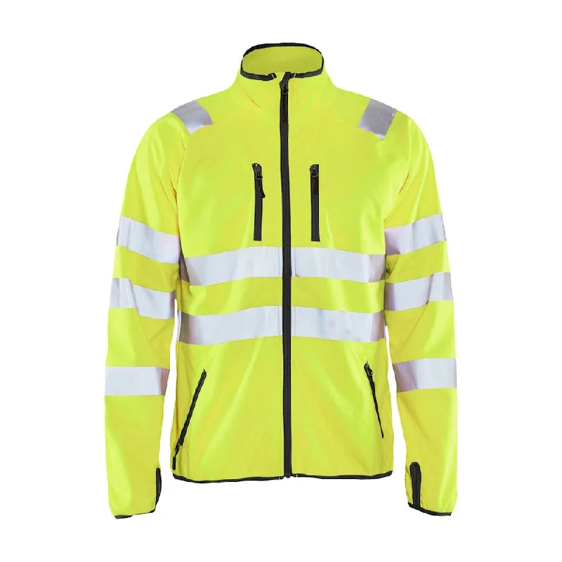 Men’s warm parka jacket-Blaklader 4906 Hi-Vis Softshell Jacket