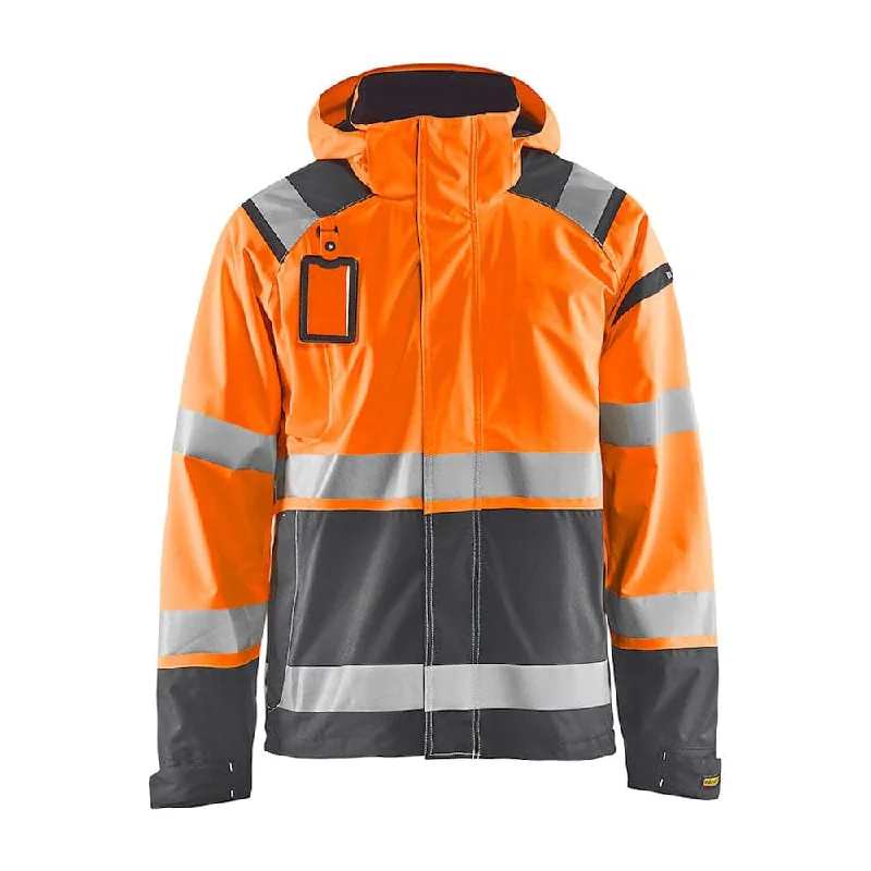 Men’s waterproof parka jacket-Blaklader 4987 Hi-Vis shell jacket